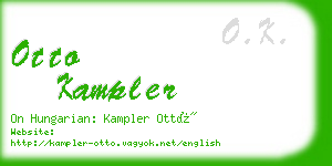 otto kampler business card